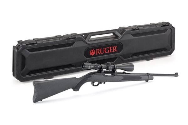 10/22 CARBINE 22LR BL/SYN COMBO WITH VIRIDIAN SCOPE & CASE